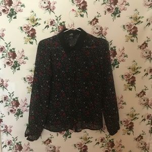 dainty granny rose button up